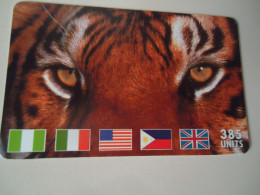 GREECE CARDS ANIMALS TIGER  2  SCAN - Selva
