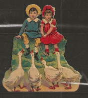 Découpis Gaufrée Enfant Année 1900 - Enfants