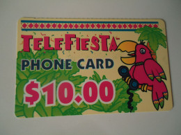 SPAIN  CARDS   TELEFIESTA PARROTS - Papageien