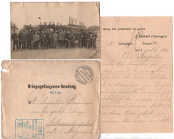 COURRIER LETTRE PHOTO PRISONNIER GUERRE FRANCAIS ALLEMAGNE CAMP CASSEL 1916 1917 - 1914-18