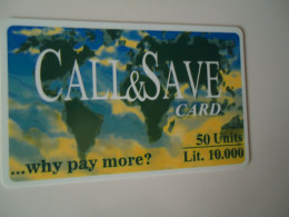 ITALY CARDS  CALI $ SAVE    MAPS   2 SCAN - Publicité