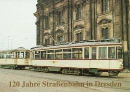 Postkarte Dresden - Strassenbahn Grosser Hecht (120 Jahre Straßenbahn In Dresden) - Strassenbahnen