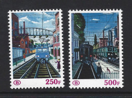 D08 - Belgium 1985 Railway Parcel Stamps TR459/460 MNH - Paintings Paul Delvaux - Postfris