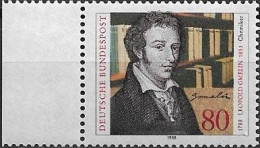 WEST GERMANY (BRD) - 200th BIRTH ANNIVERSARY OF LEOPOLD GMELIN (1788-1853), GERMAN CHEMIST (LEFT MARGIN) 1988 - MNH - Chemistry