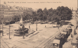 BELGIQUE BRUXELLES PORTE DE NAMUR FONTAINE DE BROUCKERE BOULEVARD DU REGENT ET AVENUE DES ARTS - Lanen, Boulevards