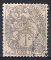 CRETE Timbre Poste N°1 Oblitéré TB Cote : 2€50 - Gebraucht