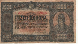HUNGARY 1'000  Korona   P75b  Dated 01.07.1923  ( Szent István Király (St. Stephen ) - Hungary
