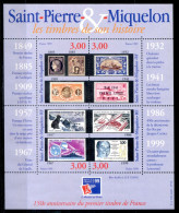 SAINT PIERRE & MIQUELON Block 5, Bl.5 Mnh - Marke Auf Marke, Stamp On Stamp, Timbre Sur Timbre - Blocks & Sheetlets