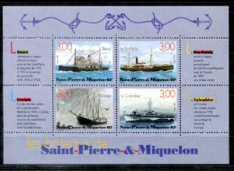 SAINT PIERRE & MIQUELON Block 6, Bl.6 Mnh - Schiffe, Ships, Bateaux - Blocks & Kleinbögen