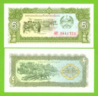 LAOS 5 KIP 1979 P-26b  UNC PREFIX CA - Laos