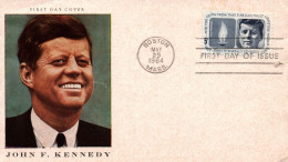 (RECTO / VERSO) FIRST DAY COVER EN 1964 - JOHN F. KENNEDY - PETITE DECHIURE A DROITE - 1961-1970