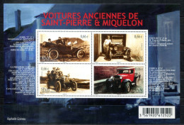 SAINT PIERRE & MIQUELON Block 21, Bl.21 Mnh - Alte Kraftfahrzeuge, Autos, Vintage Cars, Voitures Anciennes - Blocks & Kleinbögen