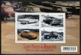 SAINT PIERRE & MIQUELON Block 23, Bl.23 Mnh - Alte Autos, Vintage Cars, Voitures Des Années 50 - Blocs-feuillets