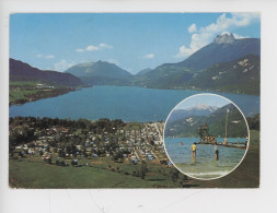 Doussard Sur Le Lac D'Annecy, Le Camping Et La Plage (cp N°311 Gardet) - Doussard