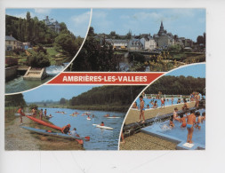 Ambrières Les Vallées, Château Barrage Sur La Mayenne, église, Centre Nautique Piscine (multivues N°106 Artaud) - Ambrieres Les Vallees