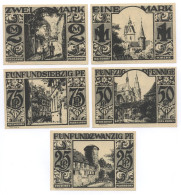 Notgeld Paderborn 1921 25+50+75 Pf. 1+2 Mk. - Colecciones