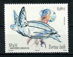 SPM MIQUELON 2014 N° 1118 ** Neuf MNH Superbe Faune Marine Tortue Luth Turtles Animaux - Unused Stamps