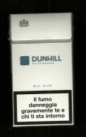 Tabacco Pacchetto Di Sigarette Italia - Dunhill Blu Slim 1 Da 20 Pezzi ( Vuoto ) - Sigarettenkokers (leeg)