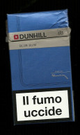 Tabacco Pacchetto Di Sigarette Italia - Dunhill Blu Slim 02 Da 20 Pezzi ( Vuoto ) - Porta Sigarette (vuoti)