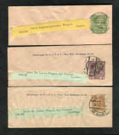 "OESTERREICH" 1908 Ff., 3 Streifbaender Nach Deutschland (A371) - Newspaper Bands