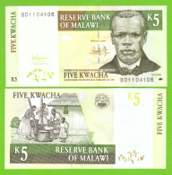 MALAWI 5 KWACHA 2005 P-36c  UNC - Malawi