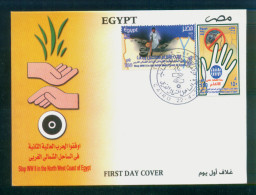 EGYPT / 2008 / Mine Clearance In The North West Coast Of Egypt , World War II, Map, Amputee , Disabled / FDC - Cartas & Documentos