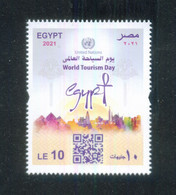 EGYPT / 2021 / UN / WORLD TOURISM DAY / ANKH : KEY OF LIFE / BARON EMPAIN PALACE / ARCHETECTURE / BELGIUM / MNH / VF - Nuovi