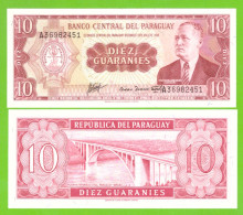 PARAGUAY 10 GUARANIES 1963 P-196b  UNC - Paraguay