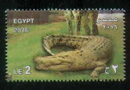 EGYPT / 2016 / GIZA ZOO ; 125 YEARS / ANIMALS / CROCODILE / MNH / VF - Unused Stamps