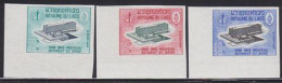 LAOS(1966) New WHO Building. Set Of 3 Corner Imperforates.  Scott Nos 126-8, Yvert Nos 131-3. - Laos