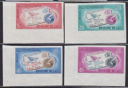 LAOS(1966) Letter Writing Week. Set Of 4 Corner Imperforates. Scott Nos 137-40, Yvert Nos 142-5. - Laos