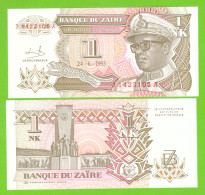 ZAIRE 1 LIKUTA 1993 P-47 UNC - Zaïre