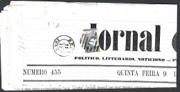 1869 PORTUGAL  “Jornal De Viseu Datado De 11.12.1869 Com Selo De 5 Reis D. Luís I, Fita Curva, Denteado, MF19  - Sonstige & Ohne Zuordnung
