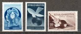 ARGENTINA: 409-11 * MH FONOPOSTAL  (1939) - Unused Stamps