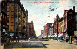 Iowa Des Moines Walnut Street West 1908 - Des Moines