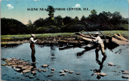 Illinois Fishing Scene Near Monroe Center  - Other & Unclassified