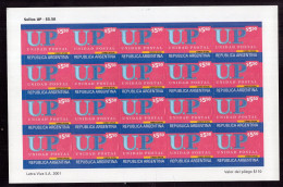 Argentina - 2001 - Basic Serie UP - $5.50 - JG3129 - Unused Stamps