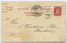 NORWAY : KRISTIANIA, POSTAL STATIONERY, 1911 : DENTAL DEPOT / DENTISTRY / J. BRODERSEN, GADE / MUNCHEN - Interi Postali