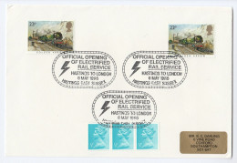 1986 ELECTRICITY SYMBOL - HASTINGS ELECTRIC RAILWAY  Cover EVENT GB Stamps  Train Energy - Elektriciteit