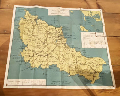 Carte Marine Ancienne De Belle-Ile-en-Mer De Mai 1953 Dessinée Par Petitjean - Carte Nautiche