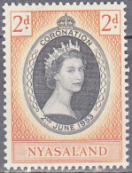 NYASALAND   SCOTT NO 96  MINT HINGED  YEAR 1953 - Nyassaland (1907-1953)