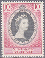 MALAYA--KEDAH   SCOTT NO 82  MINT HINGED  YEAR 1953 - Kedah