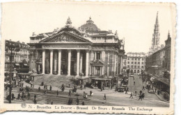 BELGIQUE - Bruxelles - La Bourse - Animé  - Carte Postale Ancienne - Plazas