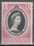 MALAYA--PERAK  SCOTT NO 126  MINT HINGED  YEAR 1953 - Perak