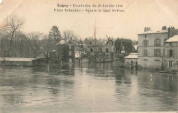 FRANCE - Lagny  - Place Delambre - Square Et Quai St-Père -  Carte Postale Ancienne - Torcy