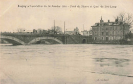 FRANCE - Lagny  - Inondation - Pont De Pierre - Quai Du Pré-long  -  Carte Postale Ancienne - Torcy