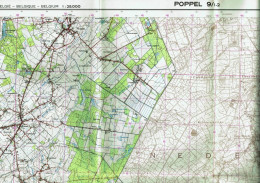 Institut Géographique Militaire Be - "POPPEL" - N° 9/1-2 - Edition: 1973 - Echelle 1/25.000 - Cartes Topographiques