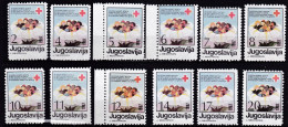 YU724 – YOUGOSLAVIA – POSTAL TAX – 1987 – RED CROSS FUND - Y&T # 119/30 MNH 5 € - Charity Issues