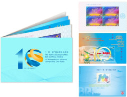 Hong Kong 2023 The 10th Anniversary Of The Belt And Road Initiative Stamps Booklet Joint Macau China (三地) - Cuadernillos