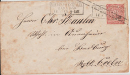 1868 - ALLEMAGNE Du NORD - ENVELOPPE ENTIER POSTAL CACHET RECTANGULAIRE De MINDEN I.WESTFALEN BAHNHOF (GARE) - Ganzsachen